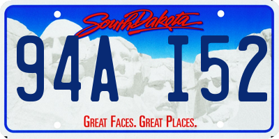 SD license plate 94AI52