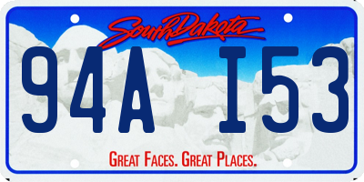 SD license plate 94AI53
