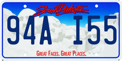 SD license plate 94AI55
