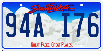 SD license plate 94AI76