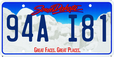 SD license plate 94AI81