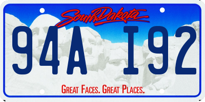 SD license plate 94AI92