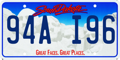 SD license plate 94AI96
