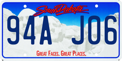 SD license plate 94AJ06