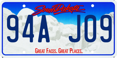 SD license plate 94AJ09