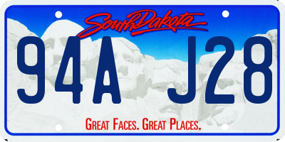 SD license plate 94AJ28