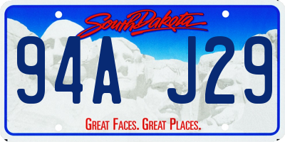 SD license plate 94AJ29