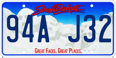 SD license plate 94AJ32