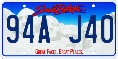 SD license plate 94AJ40