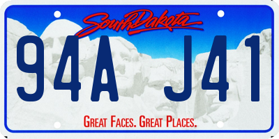 SD license plate 94AJ41