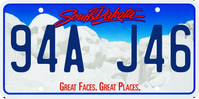 SD license plate 94AJ46