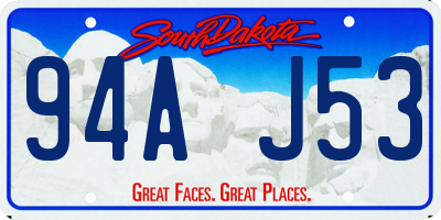 SD license plate 94AJ53