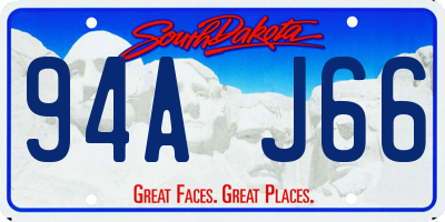 SD license plate 94AJ66