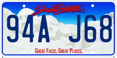 SD license plate 94AJ68