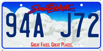 SD license plate 94AJ72