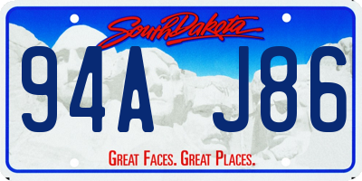 SD license plate 94AJ86