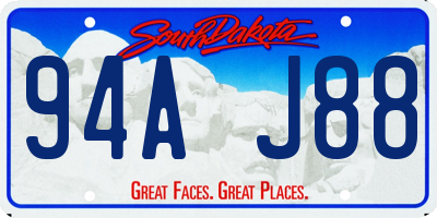 SD license plate 94AJ88