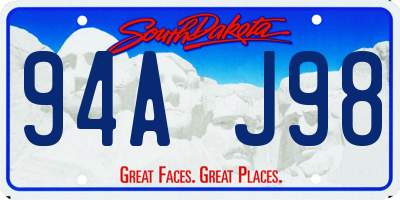 SD license plate 94AJ98