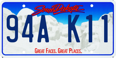 SD license plate 94AK11