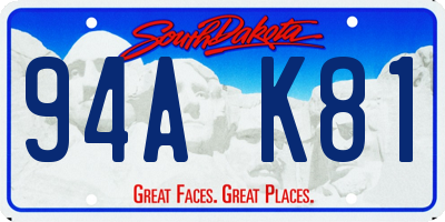 SD license plate 94AK81