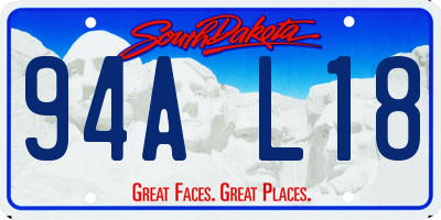 SD license plate 94AL18