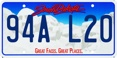 SD license plate 94AL20