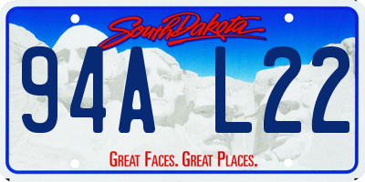 SD license plate 94AL22
