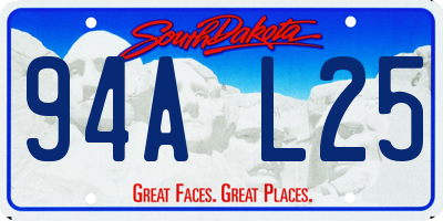 SD license plate 94AL25