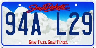 SD license plate 94AL29