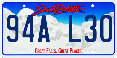 SD license plate 94AL30