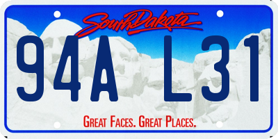 SD license plate 94AL31