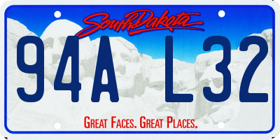 SD license plate 94AL32