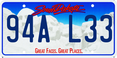 SD license plate 94AL33
