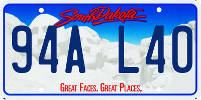 SD license plate 94AL40
