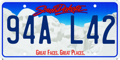 SD license plate 94AL42