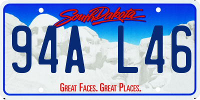 SD license plate 94AL46