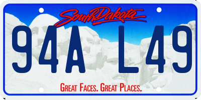 SD license plate 94AL49