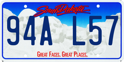 SD license plate 94AL57