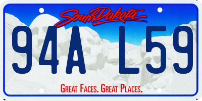 SD license plate 94AL59