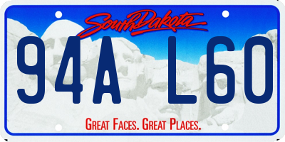 SD license plate 94AL60