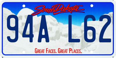 SD license plate 94AL62