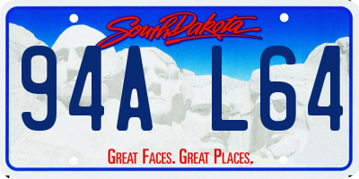SD license plate 94AL64