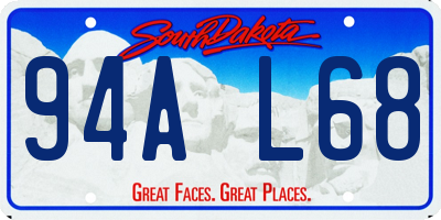 SD license plate 94AL68