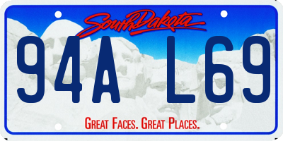 SD license plate 94AL69