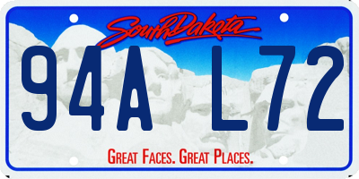 SD license plate 94AL72