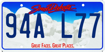 SD license plate 94AL77