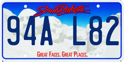 SD license plate 94AL82