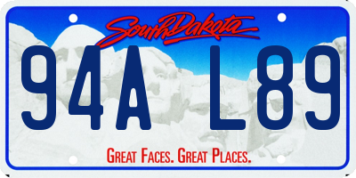 SD license plate 94AL89