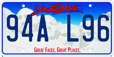 SD license plate 94AL96