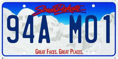 SD license plate 94AM01